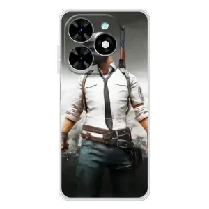 Силиконовый чехол с картинкой "Герой Pubg" на Tecno Spark Go 2025