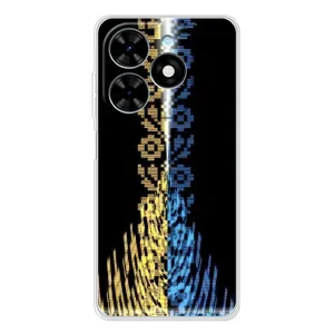 Силиконовый Чехол на Tecno Spark Go 2025 (Патриотическая вышиванка)