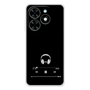 Чохол з картинками на чорному фоні для Tecno Spark Go 2025 (Плеєр)