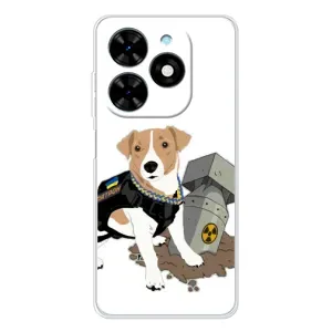 Чехол с принтом Собаки Патрон для Tecno Spark Go 2025 (Пёс Патрон с ракетой)