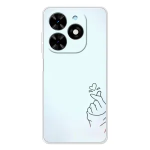 Чехлы (Знак сердечка) на Tecno Spark Go 2025 (Сердце на голубом)
