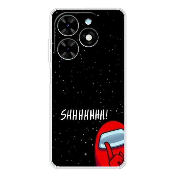 Чехол с рисунком «SHHHHH» для TECNO Spark Go 2025 Чехол с рисунком «SHHHHH» для TECNO Spark Go 2025