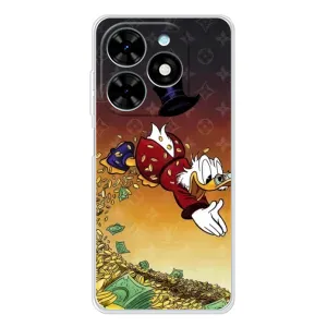 Силиконовый чехол для Tecno Spark Go 2025 (Скрудж Луи Виттон)