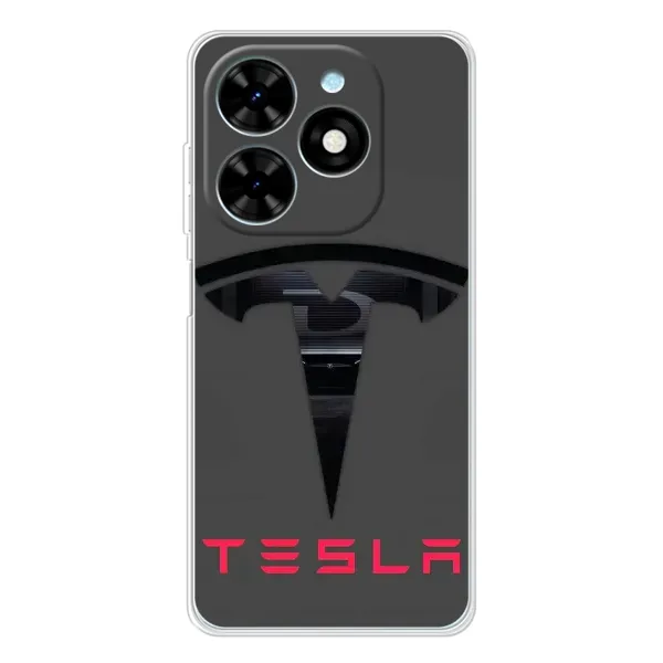 Чехол с рисунком «Logo TESLA» для TECNO Spark Go 2025 Чехол с рисунком «Logo TESLA» для TECNO Spark Go 2025