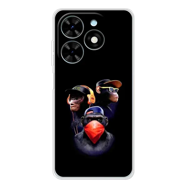 Чехол с рисунком «Три обезьяны» для TECNO Spark Go 2025 Чехол с рисунком «Три обезьяны» для TECNO Spark Go 2025