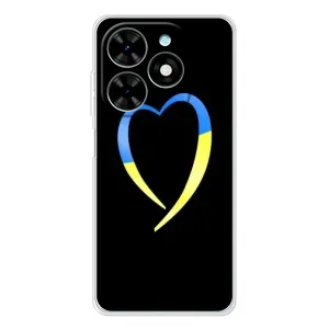 Силиконовый Чехол на Tecno Spark Go 2025 (Я-Украина) (Украинское сердце)