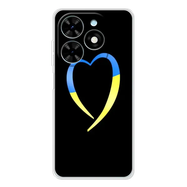 Чехол с рисунком «Украинское сердце» для TECNO Spark Go 2025 Чехол с рисунком «Украинское сердце» для TECNO Spark Go 2025