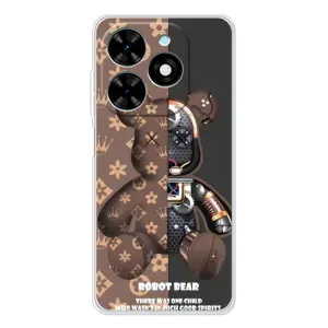 Силиконовый чехол для Tecno Spark Go 2025 (Медмедь Луи Виттон)