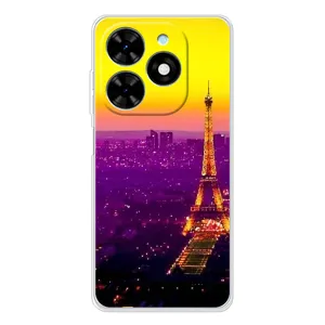 Чохол Ейфелева Вежа на Tecno Spark Go 2025 (Яскрава башня)