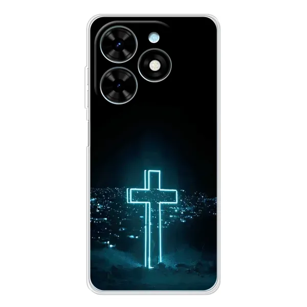 Чохол з малюнком «Яскравий Хрест» для TECNO Spark Go 2025 Чохол з малюнком «Яскравий Хрест» для TECNO Spark Go 2025