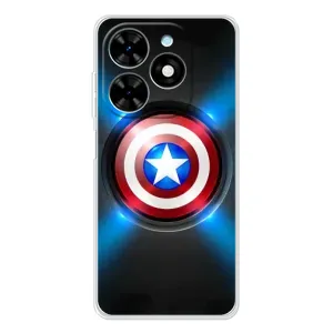 Чохол с Щітом Капітана Америки на Tecno Spark Go 2025 (Яскраий Щит Капітана)