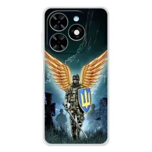 Патриотический Чехол для Tecno Spark Go 2025 (ЗСУ з крильями)