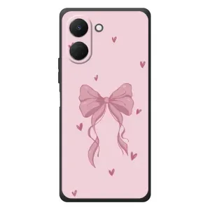 Чехол банты для TECNO Spark Go 3 (Бант на розовом)