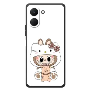 Чохол з принтом Лабубу для TECNO Spark Go 3 (Білий Лабубу)