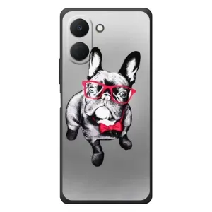 Чехол (ТПУ) Милые собачки для TECNO Spark Go 3 (Бульдог в очках)