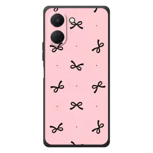 Чехол банты для TECNO Spark Go 3 (Черные бантики)