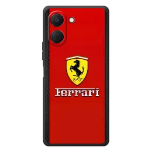Силиконовый бампер с картинкой машины на TECNO Spark Go 3 (Ferrari Logo)