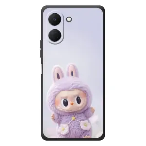 Чохол з принтом Лабубу для TECNO Spark Go 3 (Фіолетовий Лабубу)