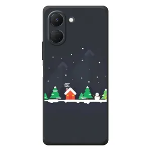 Силіконовий бампер на різдво для TECNO Spark Go 3 (Місто зимове)
