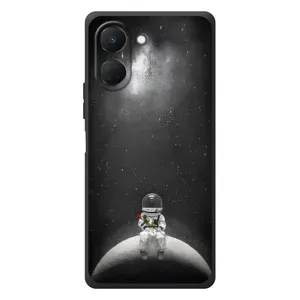 Силиконовый Чехол с принтом "Космонавты" на TECNO Spark Go 3 (Космонавт романтик)