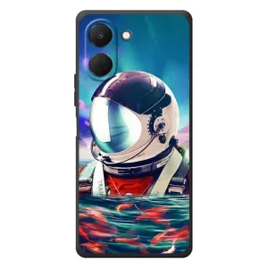 Силиконовый Чехол с принтом "Космонавты" на TECNO Spark Go 3 (Космонавт в воде)