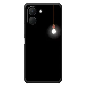 Чехол с картинками на черном фоне для TECNO Spark Go 3 (Лампочка)