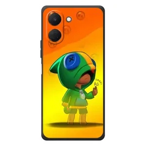 Чехол Бравл Старс для TECNO Spark Go 3 (LEON в кофте)