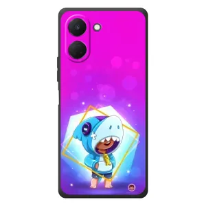Чехол Бравл Старс для TECNO Spark Go 3 (Леон в костюме Акулы)