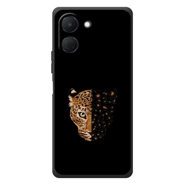 Чехол с рисунком «Леопард на черном» для TECNO Spark Go 3