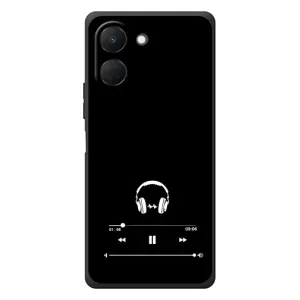 Чехол с картинками на черном фоне для TECNO Spark Go 3 (Плеер)
