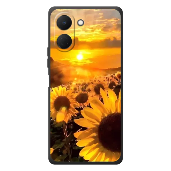 Чехол с рисунком «поле подсолнухов» для TECNO Spark Go 3