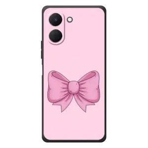 Чехол банты для TECNO Spark Go 3 (Розовый бантик)