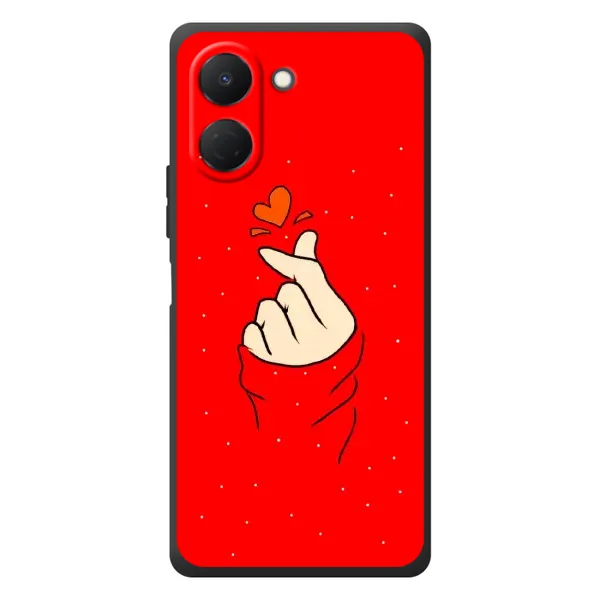 Чехол с рисунком «Сердце на красном» для TECNO Spark Go 3 Чехол с рисунком «Сердце на красном» для TECNO Spark Go 3