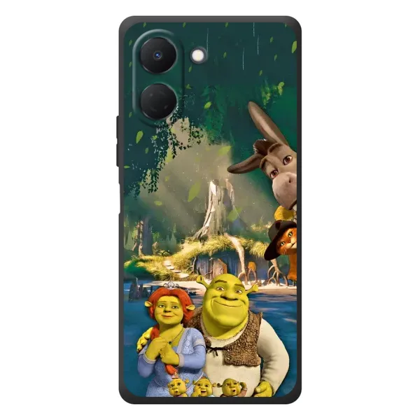 Чехол с рисунком «Шрек и Фиона» для TECNO Spark Go 3