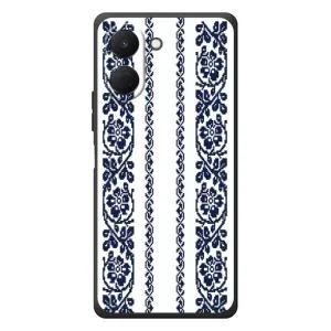 Силіконовый Чохол на TECNO Spark Go 3 з картинкой Вишиванки (Синя вишиванка)