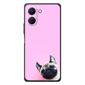 Бампер для TECNO Spark Go 3 з картинкою "Песики" (Собака на рожевому)