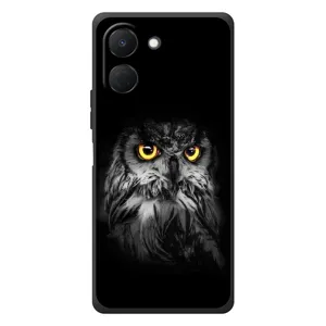 Чохли з принтом СОВИ для TECNO Spark Go 3 (Сова на чорному)