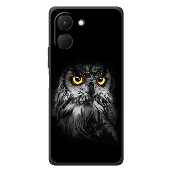 Чехол с рисунком «Сова на чёрном» для TECNO Spark Go 3 Чехол с рисунком «Сова на чёрном» для TECNO Spark Go 3