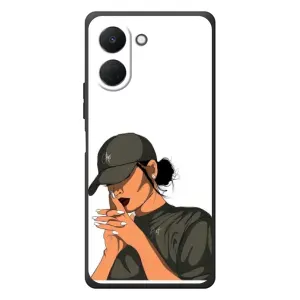 Силиконовый Чехол на TECNO Spark Go 3 с картинкой Стильных Девушек (В зеленом)