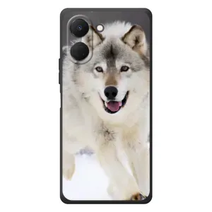Чохол з Вовком на TECNO Spark Go 3 (Вовк біжить по снігу)