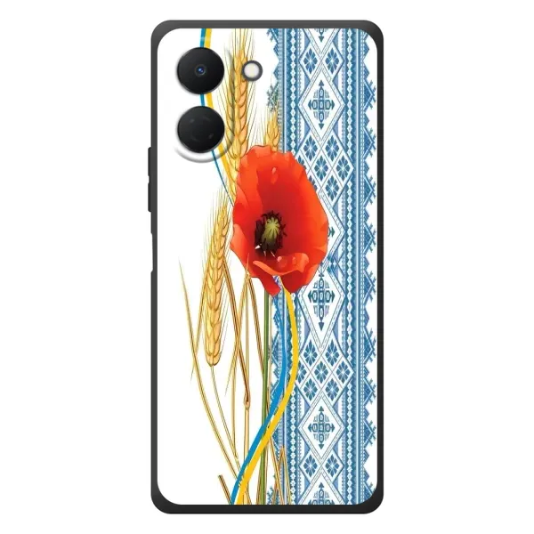Чехол с рисунком «Вышиванка с цветком» для TECNO Spark Go 3 Чехол с рисунком «Вышиванка с цветком» для TECNO Spark Go 3