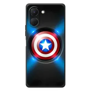 Чехол с Щитом Капитана Америки на TECNO Spark Go 3 (Яркий Щит Капитана)