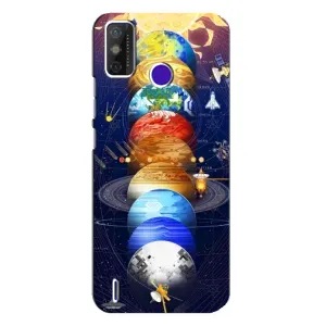 Чехол (ТПУ) с планетами на TECNO Spark Power 2 (LC8) (Арт планети)