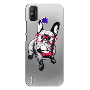 Чехол (ТПУ) Милые собачки для TECNO Spark Power 2 (LC8) (Бульдог в очках)