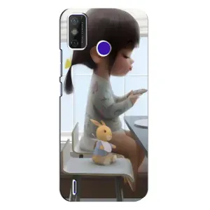 Девчачий Чехол для TECNO Spark Power 2 (LC8) (Девочка с игрушкой)