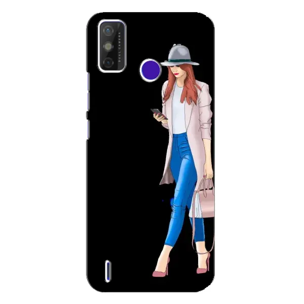 Чехол с рисунком «Девушка со смартфоном» для TECNO Spark Power 2 (LC8) Чехол с рисунком «Девушка со смартфоном» для TECNO Spark Power 2 (LC8)