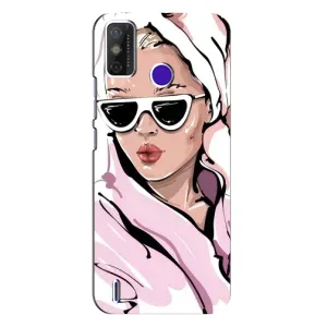 Чехол с картинкой Модные Девчонки TECNO Spark Power 2 (LC8) (Девушка в халате)