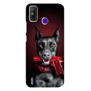 Чехол ДОБЕРМАН для TECNO Spark Power 2 (LC8) (Доберман злой)