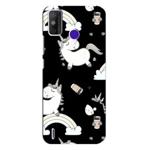 Чехол Unicorn на TECNO Spark Power 2 (LC8) (Единорог с кофе)