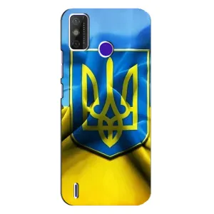 Чехол с картинкой (Патриотический ГЕРБ) на TECNO Spark Power 2 (LC8) (Герб и Флаг Украины)